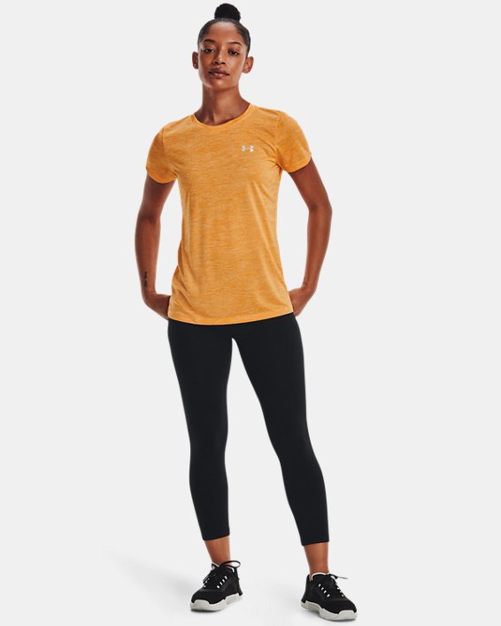 Women's UA Tech™ Twist T-Shirt, Yellow, pdpMainDesktop image number 2